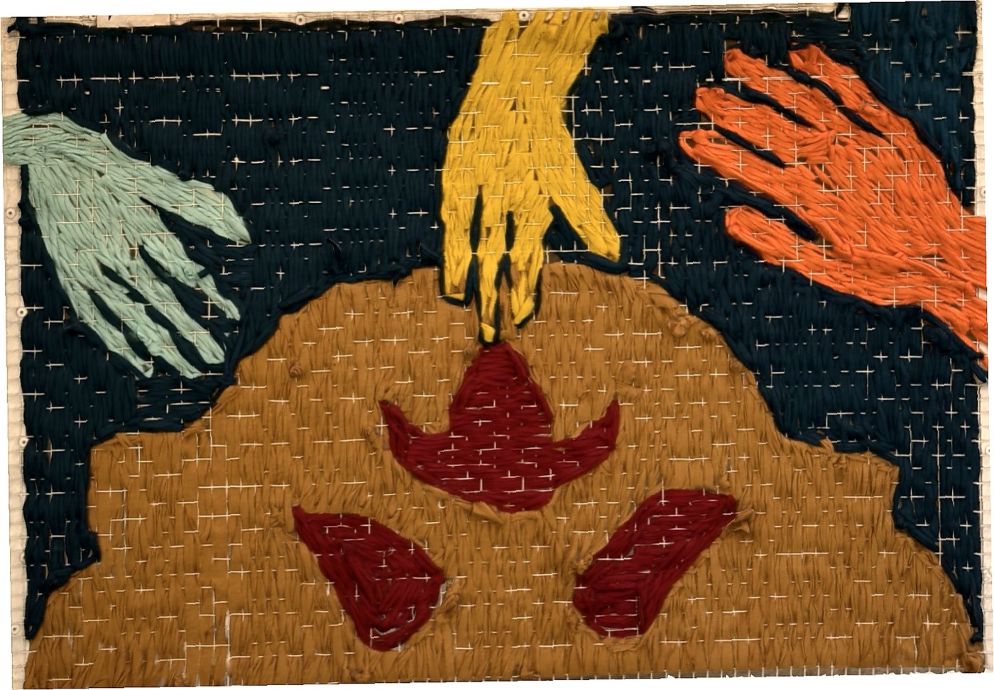 Bravo! woven kiosk artwork, detail 1