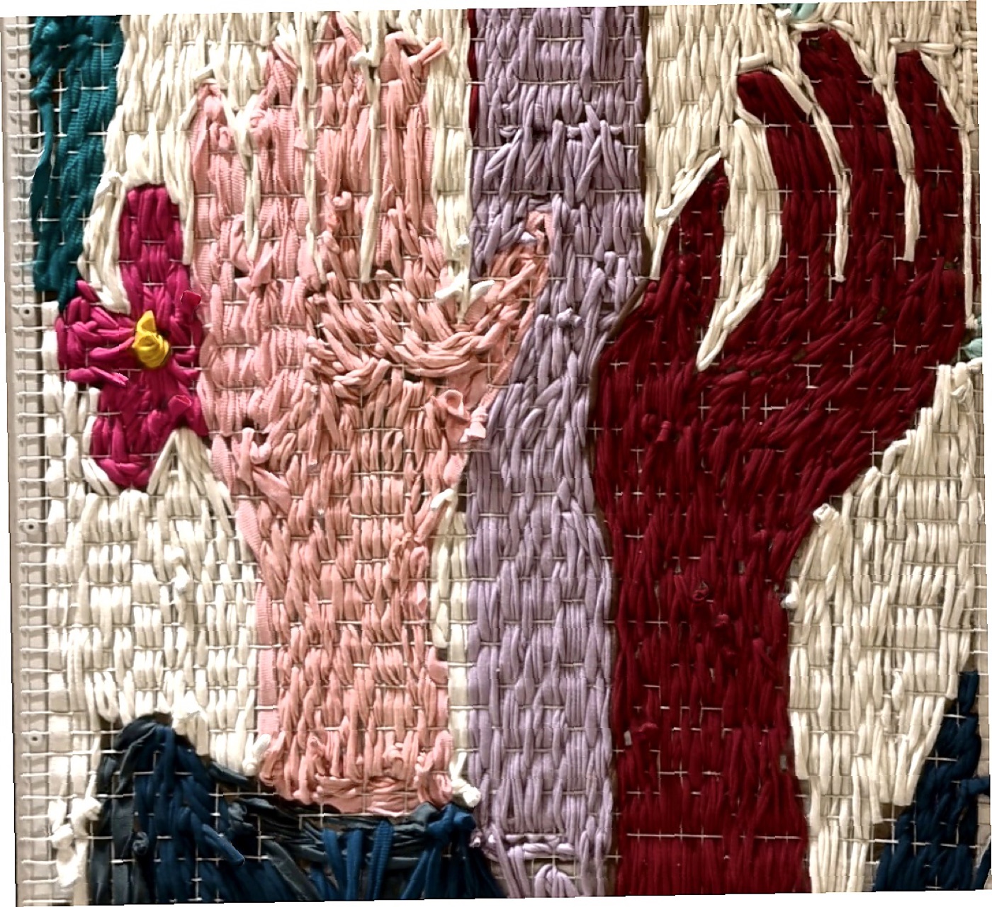 Bravo! woven kiosk artwork, detail 4